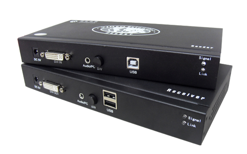 UKDMA-200D(USB键盘鼠标&DVI&音频/远程开关机&IR延长200米)
