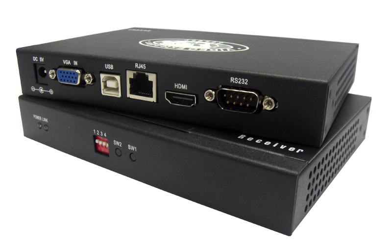 IPHV-120S（VGA/HDMI/DVI&USB&Audio&Mic&RS232网络传输器）