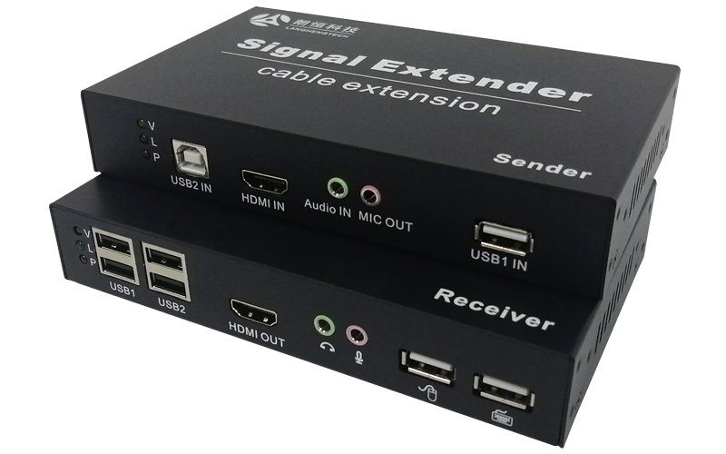 UVOK-3HUA(HDMI+USB+双向音频+远程开关机/红外)光纤高速传输20KM