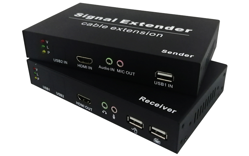 UVOK-3H(A)(HDMI+USB键鼠+双向音频+远程开关机/红外)光纤高速传输20KM