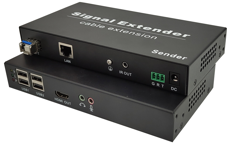 UVON-3HUAS(HDMI+USB2.0+网络+双向音频+RS232+红外)光纤高速传输20KM