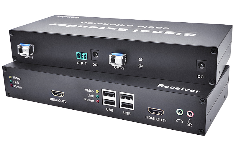 UVO2A-3HU(AS)-(2P)（双屏HDMI+双向音频+USB2.0+RS232)光纤高速传输20KM